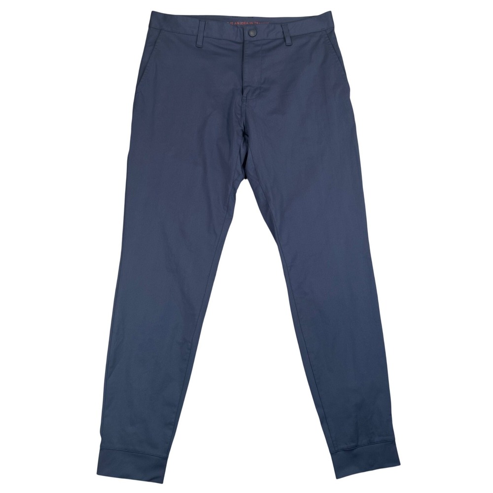 Rhone Commuter City Chino Pants Mens 31 Navy Blue Slim Tapered Ankle Zip Tech - Picture 1 of 13